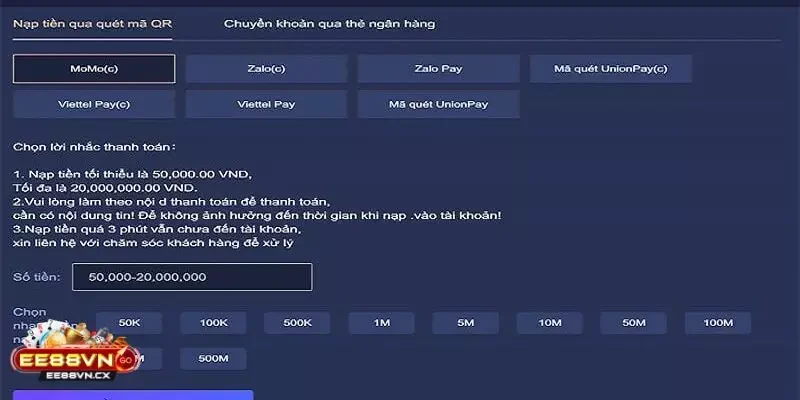 Nạp tiền EE88